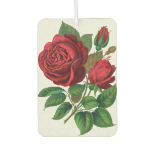 Rose Print Rochester Lithographing and Printing Co Car Air Freshener