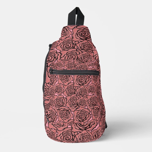 Rose Print Sling Bag (Front)