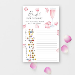 Rose Prosecco bridal shower emoji pictionary game