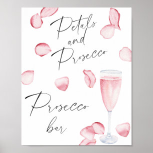 Rose prosecco bridal shower - Prosecco bar Poster
