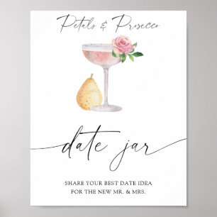 Rose prosecco - date night ideas. Date jar bridal Poster