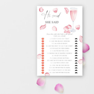 Rose Prosecco - He said she said bridal shower