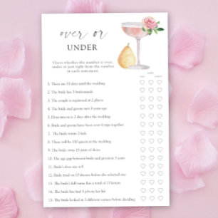 Rose Prosecco - Over or under bridal shower game