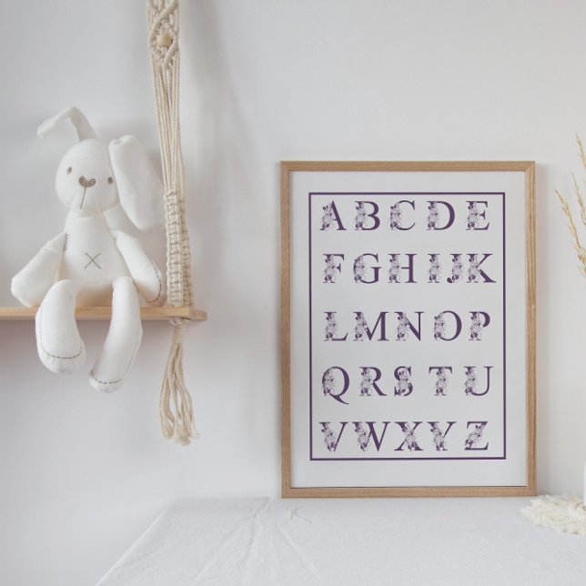 Rose Purple Alphabet Poster (Creator Uploaded)