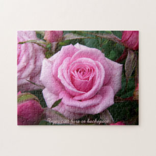 Rose Puzzle Personalised Pink Roses Puzzles