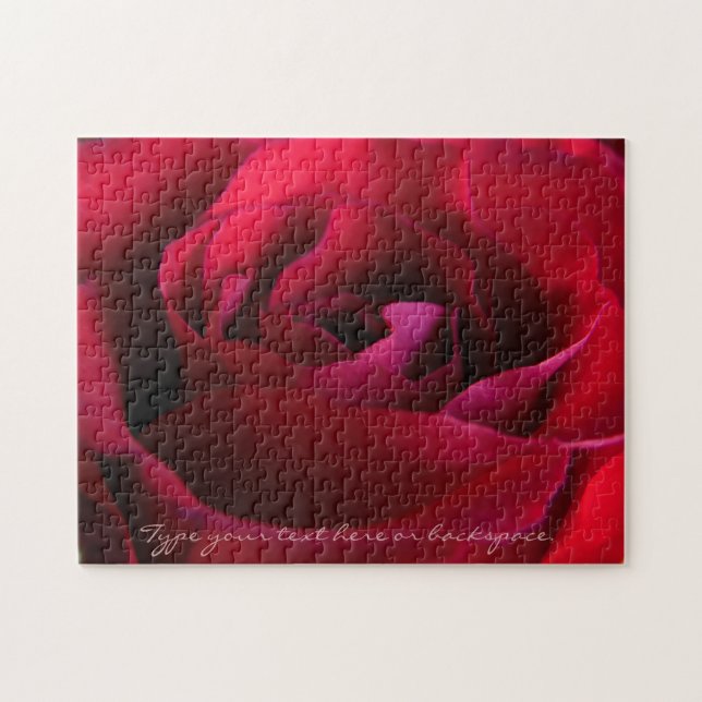Rose Puzzle Personalised Red Rose Puzzles (Horizontal)