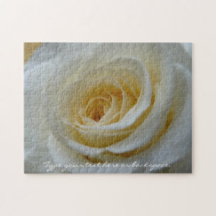 Rose Puzzle Personalised White Rose Puzzles