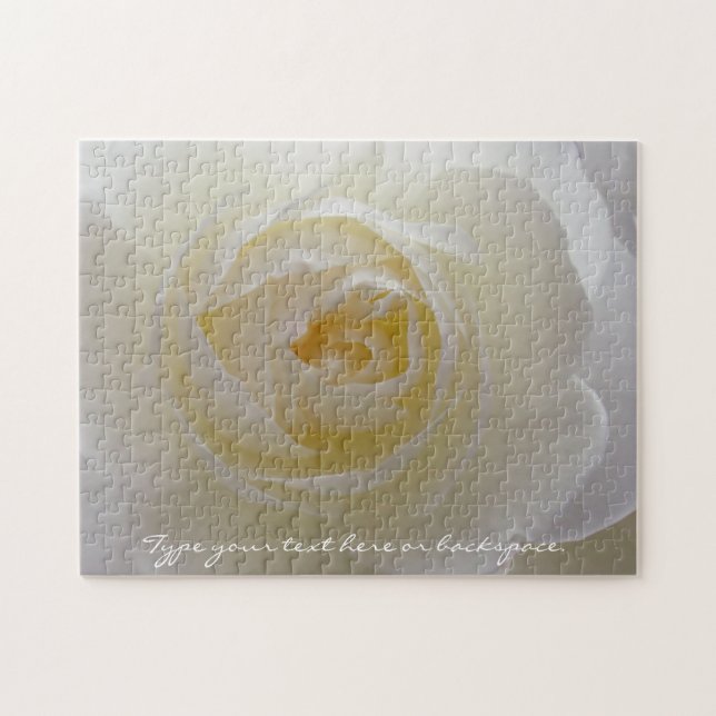Rose Puzzle Personalised White Rose Puzzles (Horizontal)