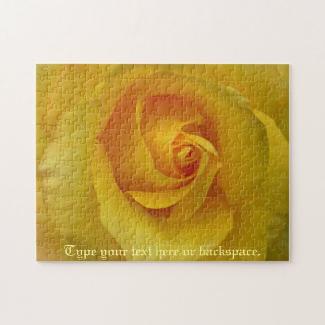 Rose Puzzle Personalised Yellow Rose Puzzles (Horizontal)