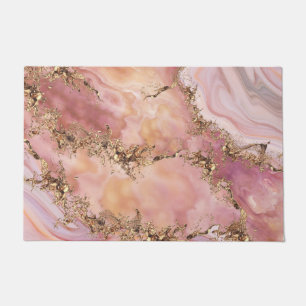 Rose quartz and pastel pink marble doormat