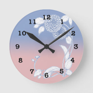 Rose Quartz and Serenity Blue Wall Clock