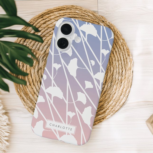 Rose Quartz and Serenity Ginkgo Leaves Pattern Case-Mate iPhone Case (Creator Uploaded)
