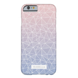 Rose Quartz and Serenity Ombre Geometric Pattern Barely There iPhone 6 Case