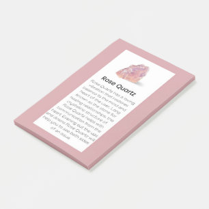 Rose Quartz Crystal Meaning Jewellery Display Sign Post-it Notes