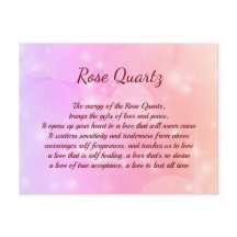 Rose Quartz Crystal Postcard