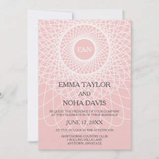 Rose Quartz Dreamcatcher DIY Wedding Invitations