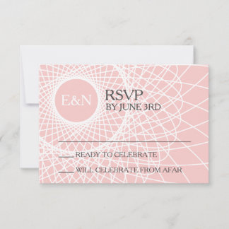Rose Quartz Dreamcatcher DIY Wedding RSVP Invitation