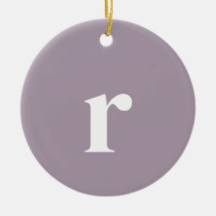 Rose Quartz Initial Letter Trendy Minimalist Ceramic Tree Decoration