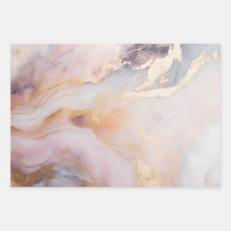 Rose Quartz Mist Wrapping Paper Sheet
