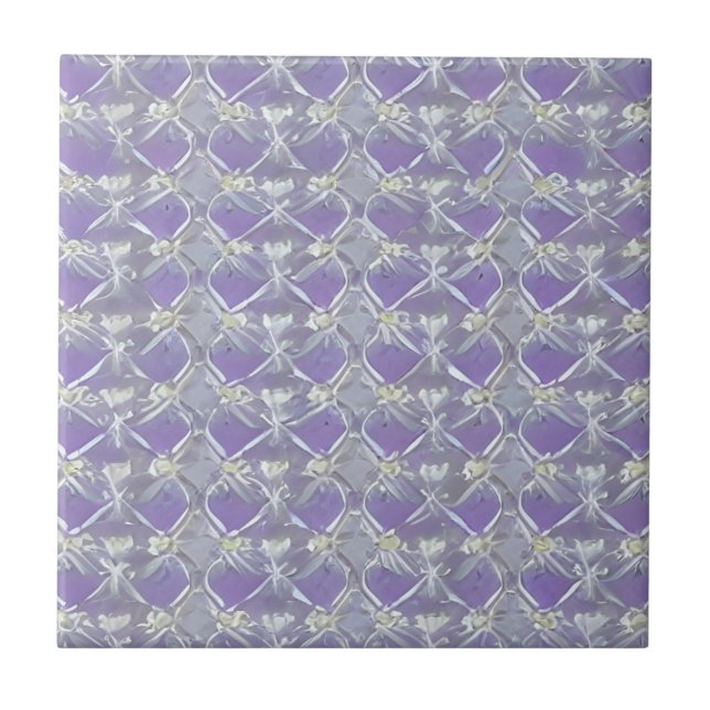rose quartz periwinkle violet grey tile (Front)