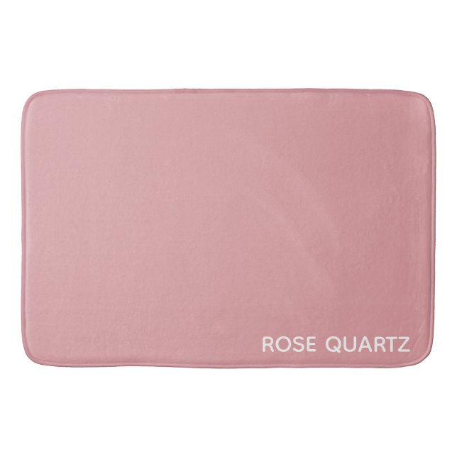 Rose Quartz pink colour name Bath Mat (Front)