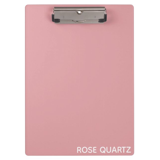 Rose Quartz pink colour name Clipboard (Front)