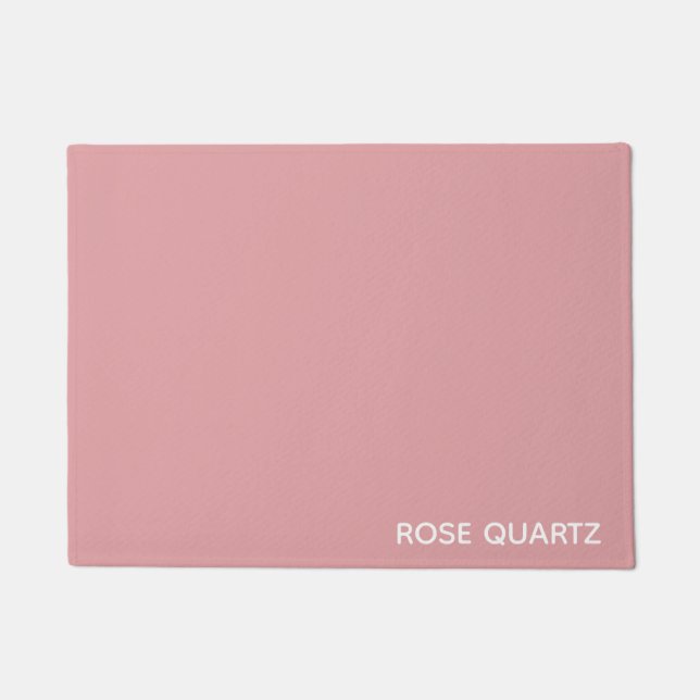 Rose Quartz pink colour name Doormat (Front)