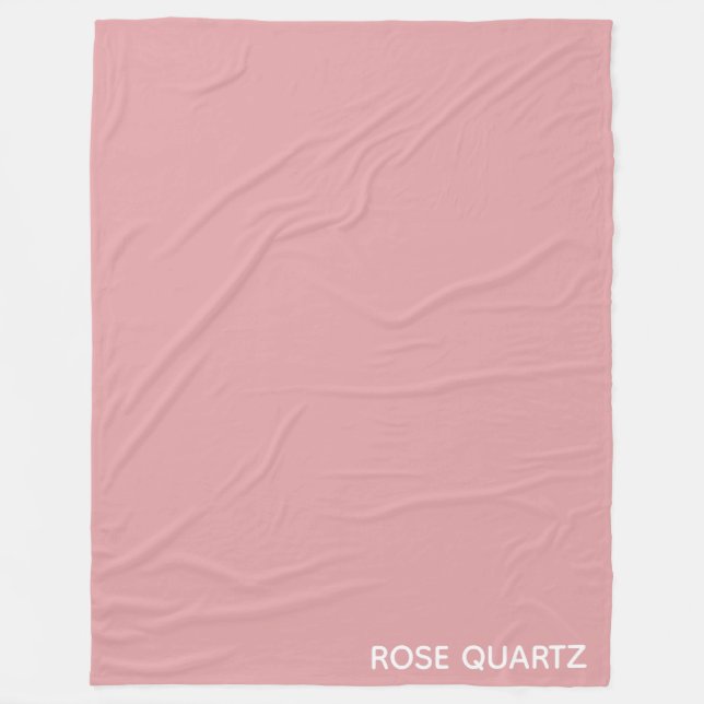 Rose Quartz pink colour name Fleece Blanket (Front)