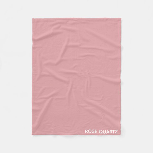 Rose Quartz pink colour name Fleece Blanket (Front)