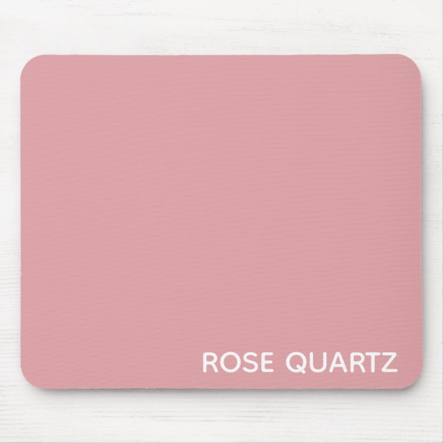 Rose Quartz pink colour name Mouse Mat (Front)