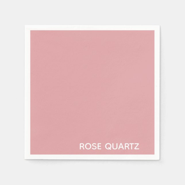 Rose Quartz pink colour name Napkin (Front)