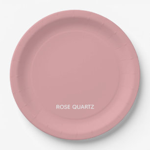 Rose Quartz pink colour name Paper Plate