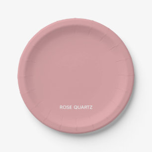 Rose Quartz pink colour name Paper Plate