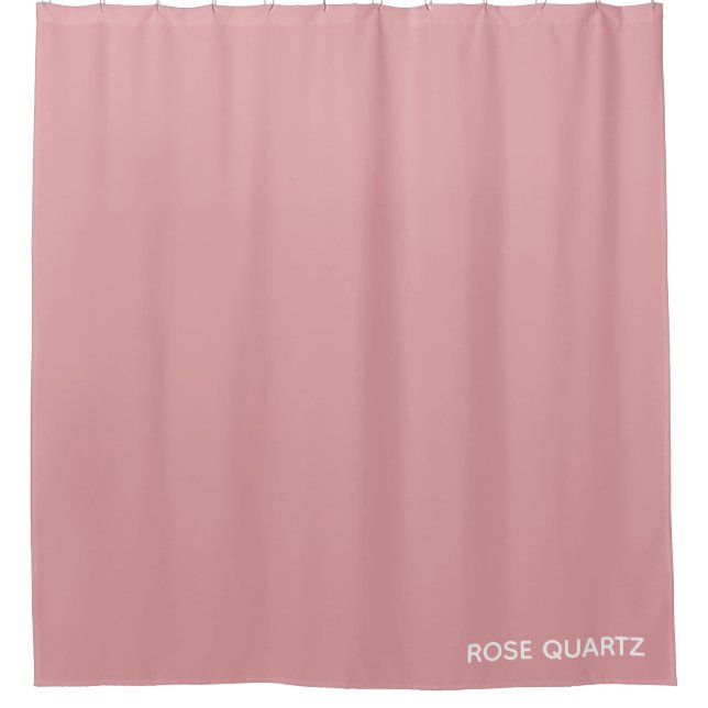Rose Quartz pink colour name Shower Curtain (Front)
