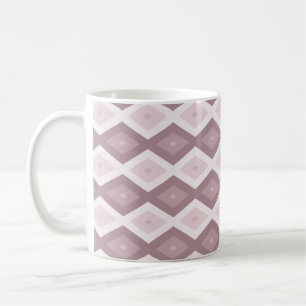 Rose quartz pink diamond pattern coffee mug