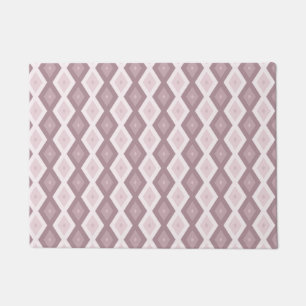 Rose quartz pink diamond pattern doormat