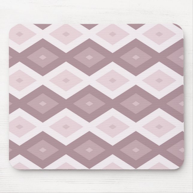 Rose quartz pink diamond pattern mouse mat (Front)
