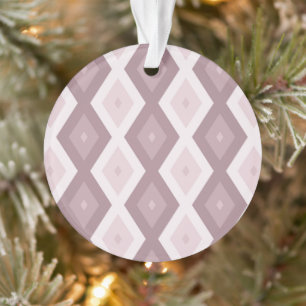 Rose quartz pink diamond pattern ornament