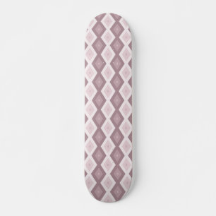 Rose quartz pink diamond pattern skateboard