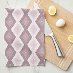Rose quartz pink diamond pattern tea towel