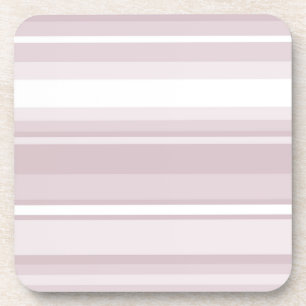 Rose quartz pink stripes coaster