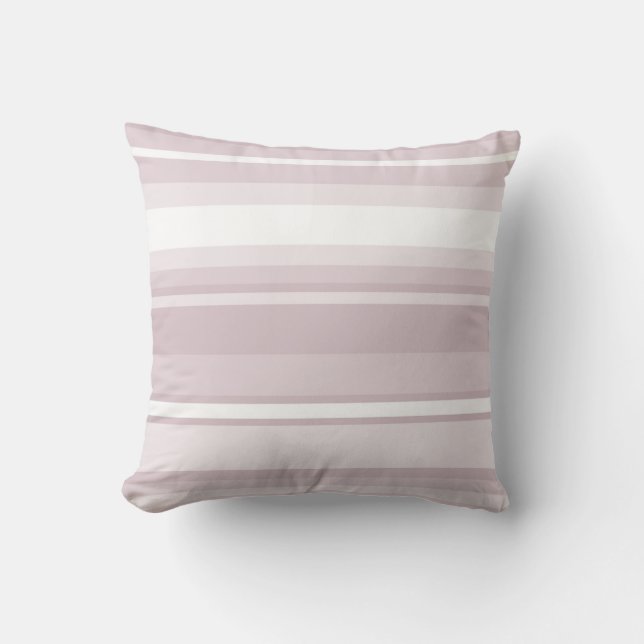 Rose quartz pink stripes cushion (Front)