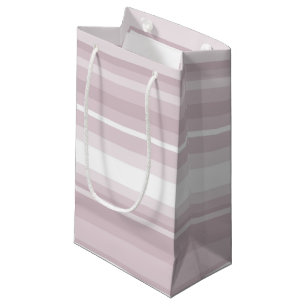 Rose quartz pink stripes small gift bag