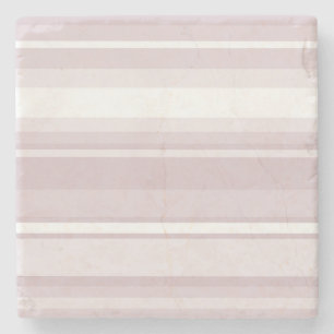Rose quartz pink stripes stone coaster
