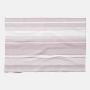 Rose quartz pink stripes tea towel