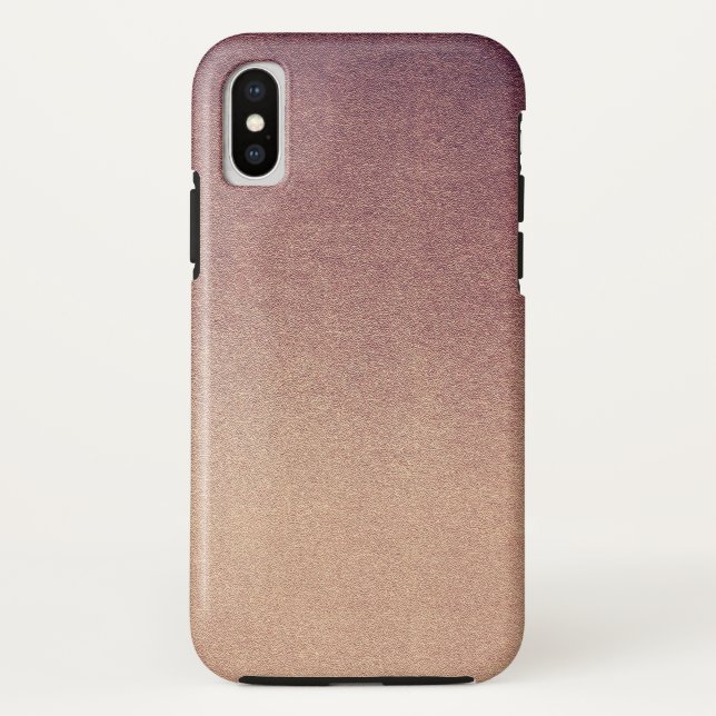 Rose Quartz Rose Gold Ombre Glitter Sand Case-Mate iPhone Case (Back)