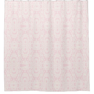 Rose Quartz Shabby Chic Brocade Damask Pattern Shower Curtain
