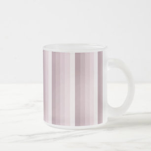 Rose quartz shadow stripes frosted glass coffee mug
