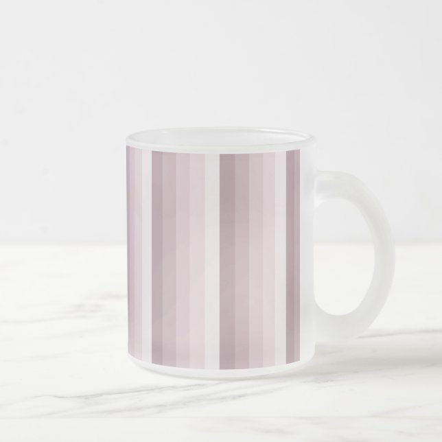 Rose quartz shadow stripes frosted glass coffee mug (Right)