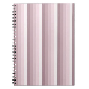 Rose quartz shadow stripes notebook